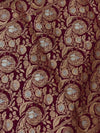 Indiehaat | Deep Purple Mashru Alfi Katan Silk Saree