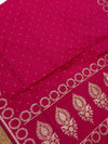Indiehaat | Fuchsia Pink Mashru Silk Brocade Saree