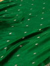 Indiehaat | Green Forest Weave Mashru Silk Saree