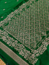 Indiehaat | Green Forest Weave Mashru Silk Saree