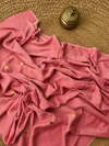Indiehaat | Rose Pink Pure Mul Cotton Sequin Saree
