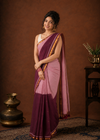 Indiehaat | Pure Handloom Mul Cotton Sequin Saree Red & Pink