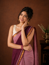 Indiehaat | Pure Handloom Mul Cotton Sequin Saree Red & Pink