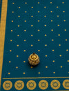 Indiehaat | Handloom Weaving Paithani Silk Saree Blue