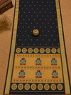 Indiehaat | Handloom Weaving Paithani Silk Saree Black