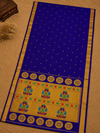 Indiehaat | Handloom Weaving Paithani Silk Saree Blue