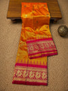 Indiehaat | Paithani Silk Handloom Saree Yellow