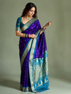 Indiehaat | Paithani Silk Handloom Saree Violet