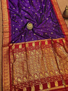 Indiehaat | Paithani Silk Handloom Saree Purple