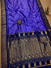 Indiehaat | Paithani Silk Handloom Saree Blue