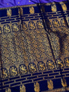 Indiehaat | Paithani Silk Handloom Saree Blue