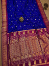 Indiehaat | Paithani Silk Handloom Saree Blue