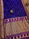 Indiehaat | Paithani Silk Handloom Saree Blue