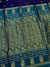 Indiehaat | Paithani Silk Handloom Saree Blue