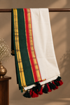 Indiehaat | Mul Cotton Handloom Saree White