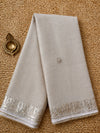 Indiehaat | Kota Doria Saree Gota Patti Saree Beige