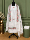 Indiehaat | Pure Linen Embroidered Suit Set White