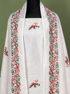 Indiehaat | Pure Linen Embroidered Suit Set White