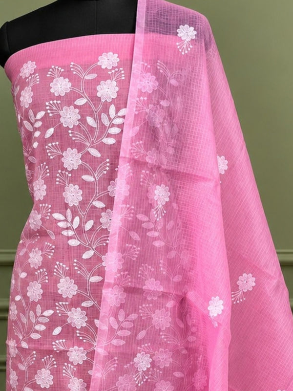 Indiehaat | Kota Doria Gota Patti Suit Pink