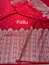 Indiehaat | Mashru Banarasi Silk Saree Red | Brocade Weaving