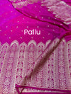Swarna Shringar Mashru Banarasi Silk Saree Magenta Pink