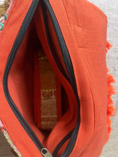 Khamma Ghani Kambadiya Sepia Brown Sling Bags