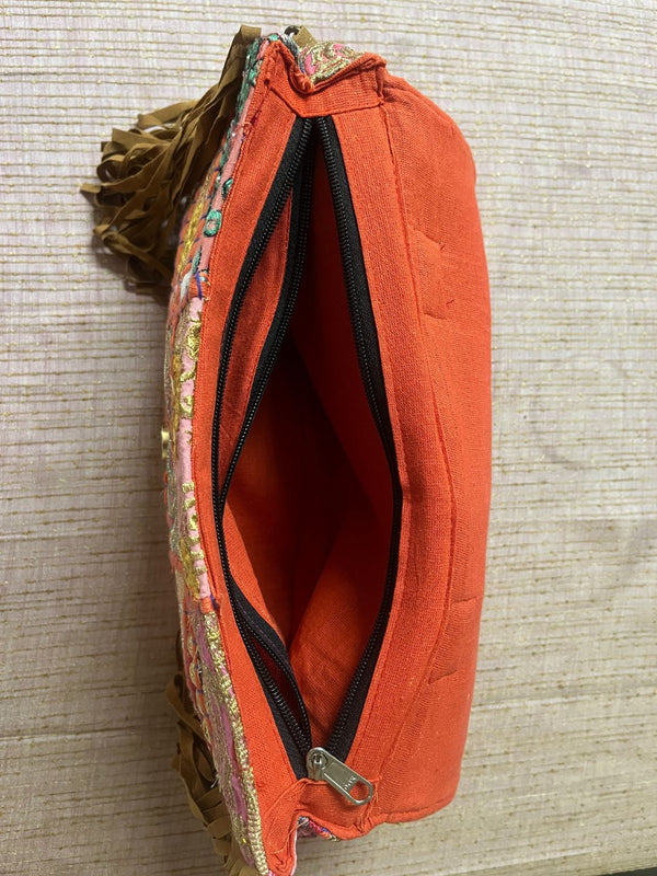 Khamma Ghani Kambadiya Warm Brown Sling Bags