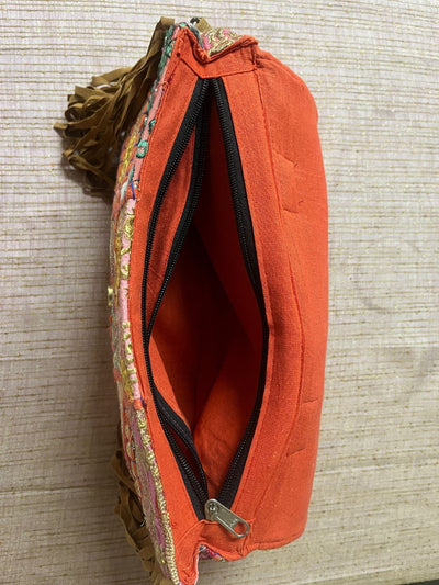 Khamma Ghani Kambadiya Subtle Brown Sling Bags