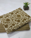 Indiehaat | Blockprinted Cotton Suit (Top & Bottom) Beige