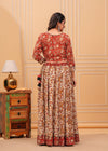 Indiehaat | Blockprinted Brown Lehanga Choli Set