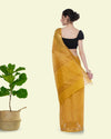 Handcrafted Kota Silk Mustard Plain Saree