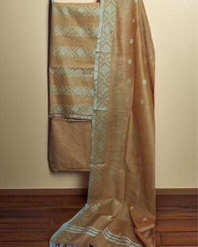 Katan Silk Eclipsing Handcrafted Mustard Suit