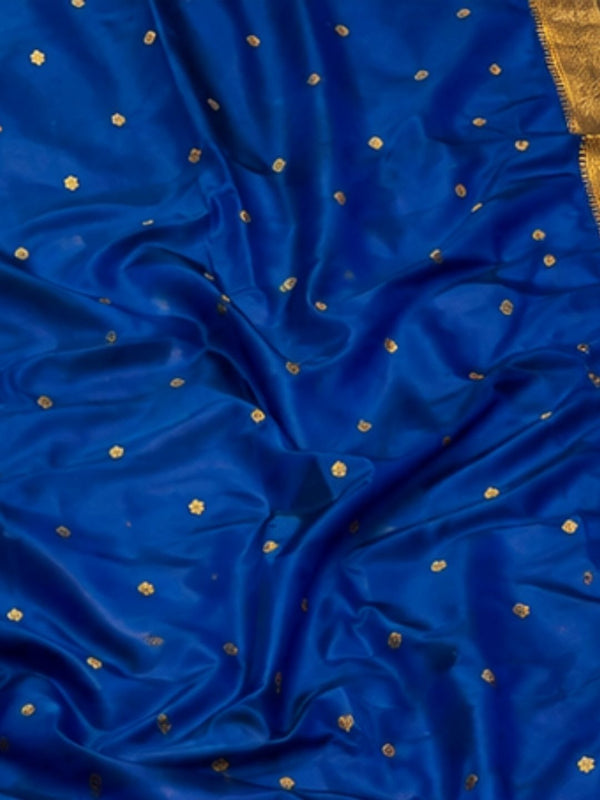 Rajdhara Handloom Paithani Silk Saree Royal Blue