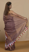 Embroidered Bansbara Tussar Silk Saree Brown