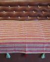 Indiehaat | Khamma Ghani Cotton Red Sofa Throw | Comfort Space