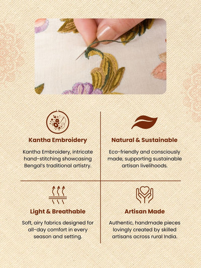 Khamma Ghani Traditional Cotton Kantha Cushion Covers