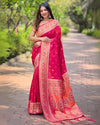 Indiehaat | Muniya Paithani Silk Zari Weaving Pink Saree