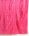 Indiehaat | Katan Silk Jaquard Dress Material Pink & Beige