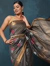 Indiehaat | Banswara Cotton Silk Saree Black