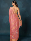 Indiehaat | Banswara Cotton Silk Saree Pink