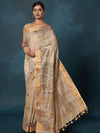 Indiehaat | Banswara Cotton Silk Saree Beige