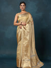 Indiehaat | Banarasi Crushed Tissue Silk Gold