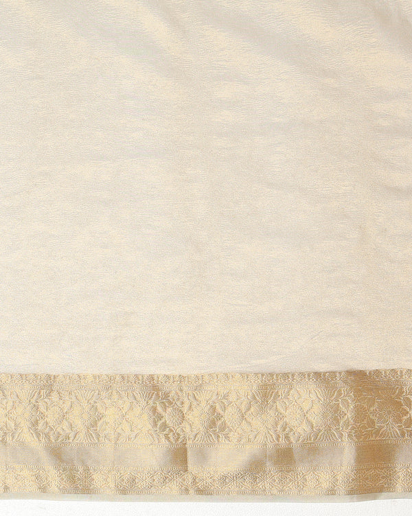 Indiehaat | Banarasi Crushed Tissue Silk Gold
