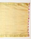 Indiehaat | Embroidered Tissue Linen Saree Yellow