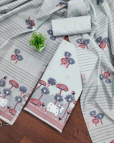 Indiehaat | Banarasi Cotton Brocade Suit Black