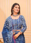 Indiehaat | Blockprinted Indigo Lehanga Choli Set