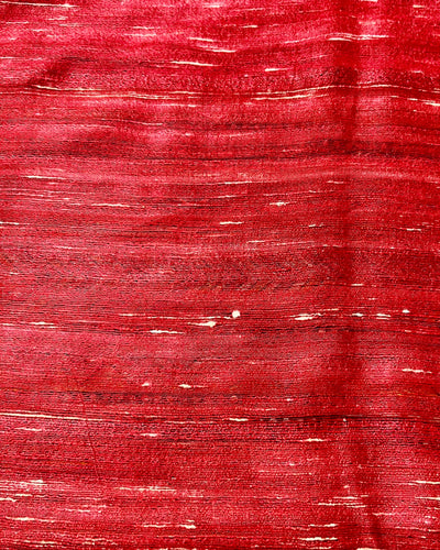 Silkmark Tussar Sunny Blockprint Mustard & Red Saree