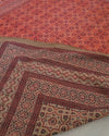 Indiehaat | Ajrakh Print Red & Brown Reversible Bedspread