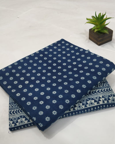 Indiehaat | Blockprinted Cotton Suit (Top & Bottom) Indigo