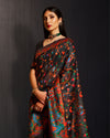 Indiehaat | Khyber Silk Black Banarasi Brocade Saree